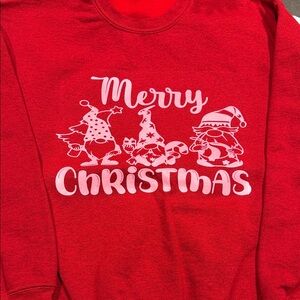 Red Merry Christmas crewneck Sweatshirt